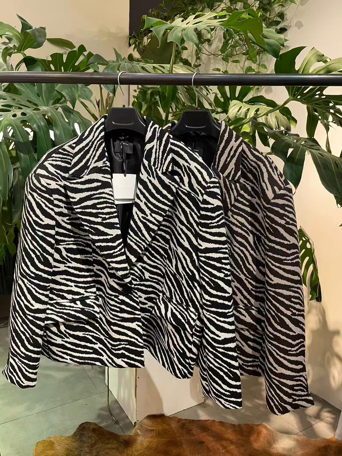 Blazer stampa zebra