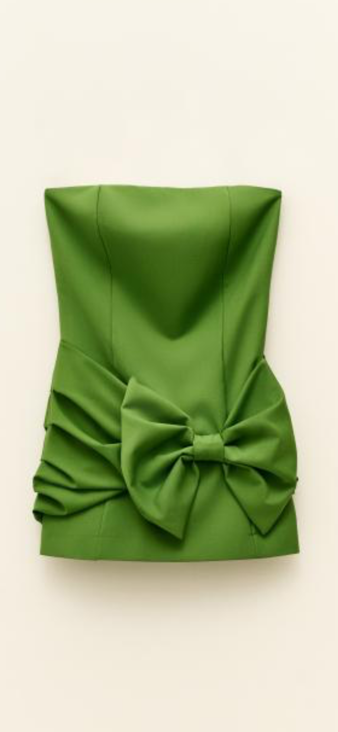 Mini Dress Strapless con Maxi Fiocco