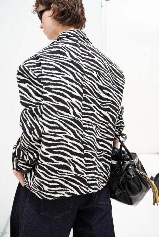Blazer stampa zebra
