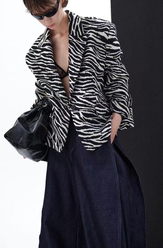 Blazer stampa zebra