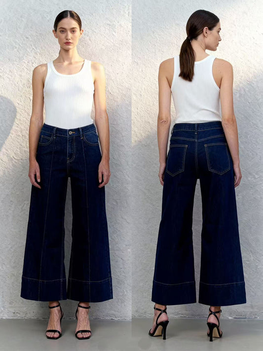 Jeans Palazzo NUDA a Vita Alta