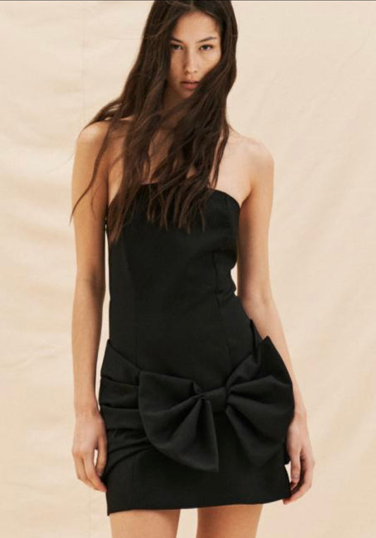 Mini Dress Strapless con Maxi Fiocco