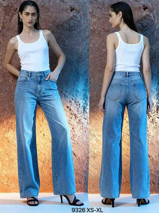 Jeans wide a vita alta